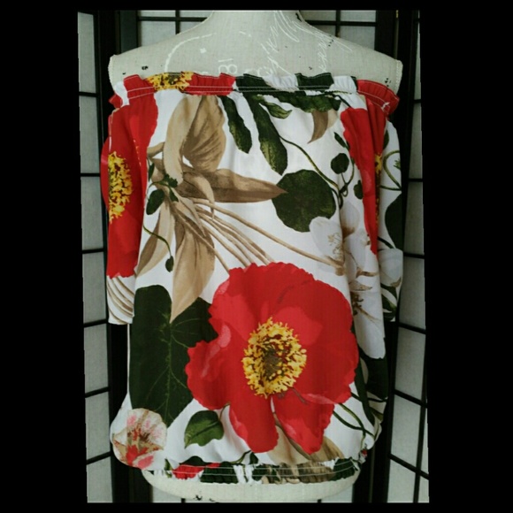 7th Avenue Studio NY&Co Tops - Off Shoulder Floral Blouse